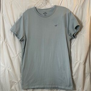 Hollister Men's Light Blue Short Sleeve Tee-Size LT